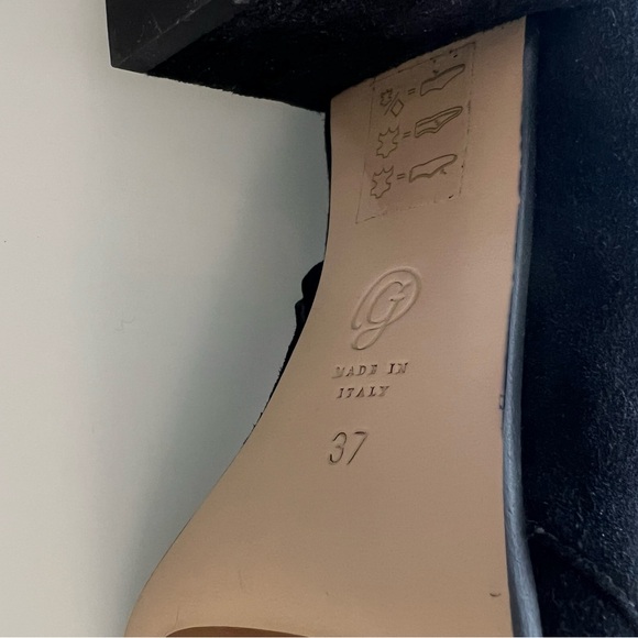 M. Gemi black suede boots with fur trim, size 7. Never worn, pristine condition. - Picture 7 of 7